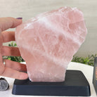 Rose Quartz Polished Slice on a Wood Base, 7" Tall #6100RQ - 032 - Brazil GemsBrazil GemsRose Quartz Polished Slice on a Wood Base, 7" Tall #6100RQ - 032Slices on Wood Bases6100RQ - 032