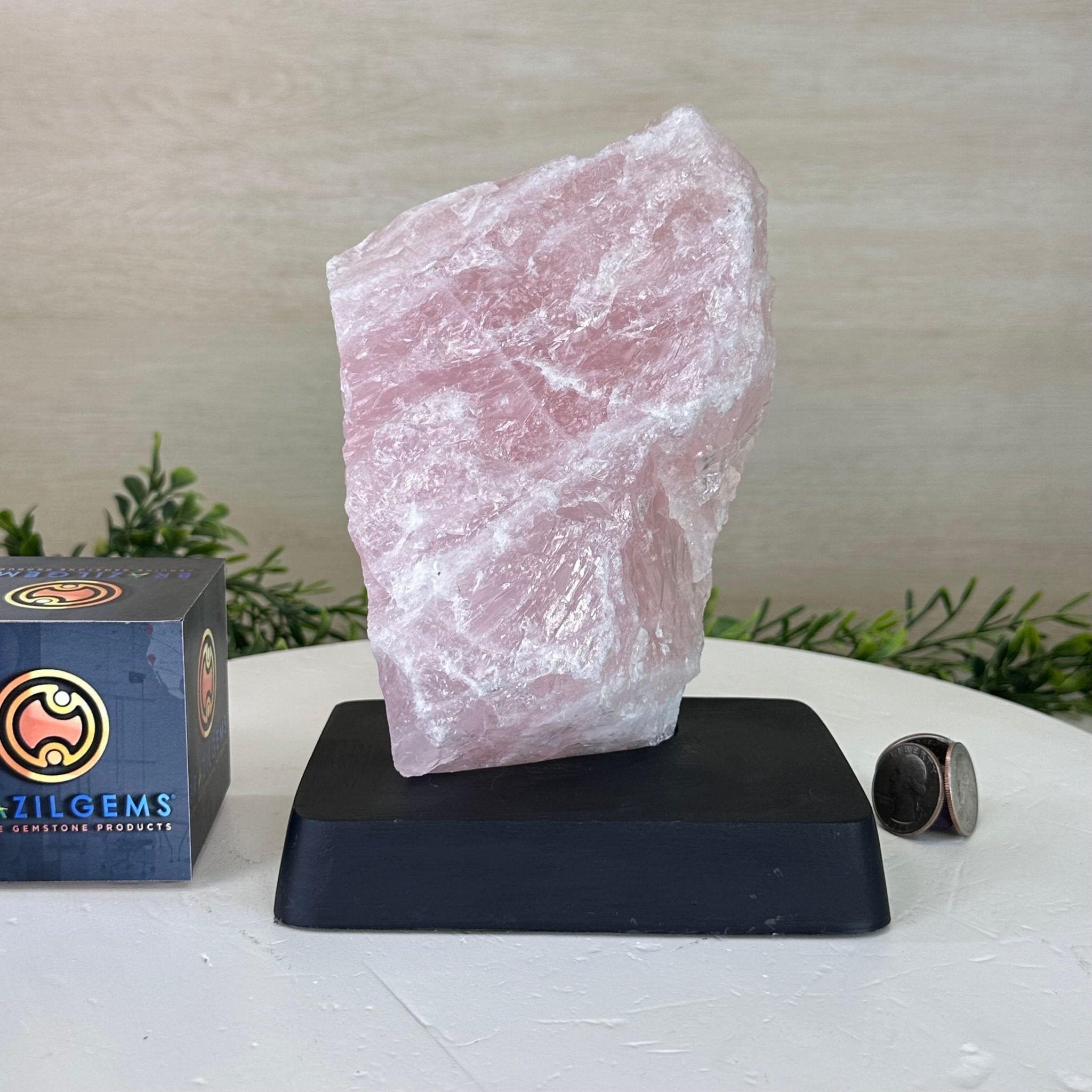 Rose Quartz Polished Slice on a Wood Base 7.5" Tall #6100RQ - 030 - Brazil GemsBrazil GemsRose Quartz Polished Slice on a Wood Base 7.5" Tall #6100RQ - 030Slices on Wood Bases6100RQ - 030