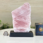 Rose Quartz Polished Slice on a Wood Base, 8" Tall #6100RQ - 016 - Brazil GemsBrazil GemsRose Quartz Polished Slice on a Wood Base, 8" Tall #6100RQ - 016Slices on Wood Bases6100RQ - 016