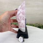 Rose Quartz Polished Slice on a Wood Base, 8" Tall #6100RQ - 016 - Brazil GemsBrazil GemsRose Quartz Polished Slice on a Wood Base, 8" Tall #6100RQ - 016Slices on Wood Bases6100RQ - 016