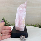 Rose Quartz Polished Slice on a Wood Base 8" Tall #6100RQ - 029 - Brazil GemsBrazil GemsRose Quartz Polished Slice on a Wood Base 8" Tall #6100RQ - 029Slices on Wood Bases6100RQ - 029