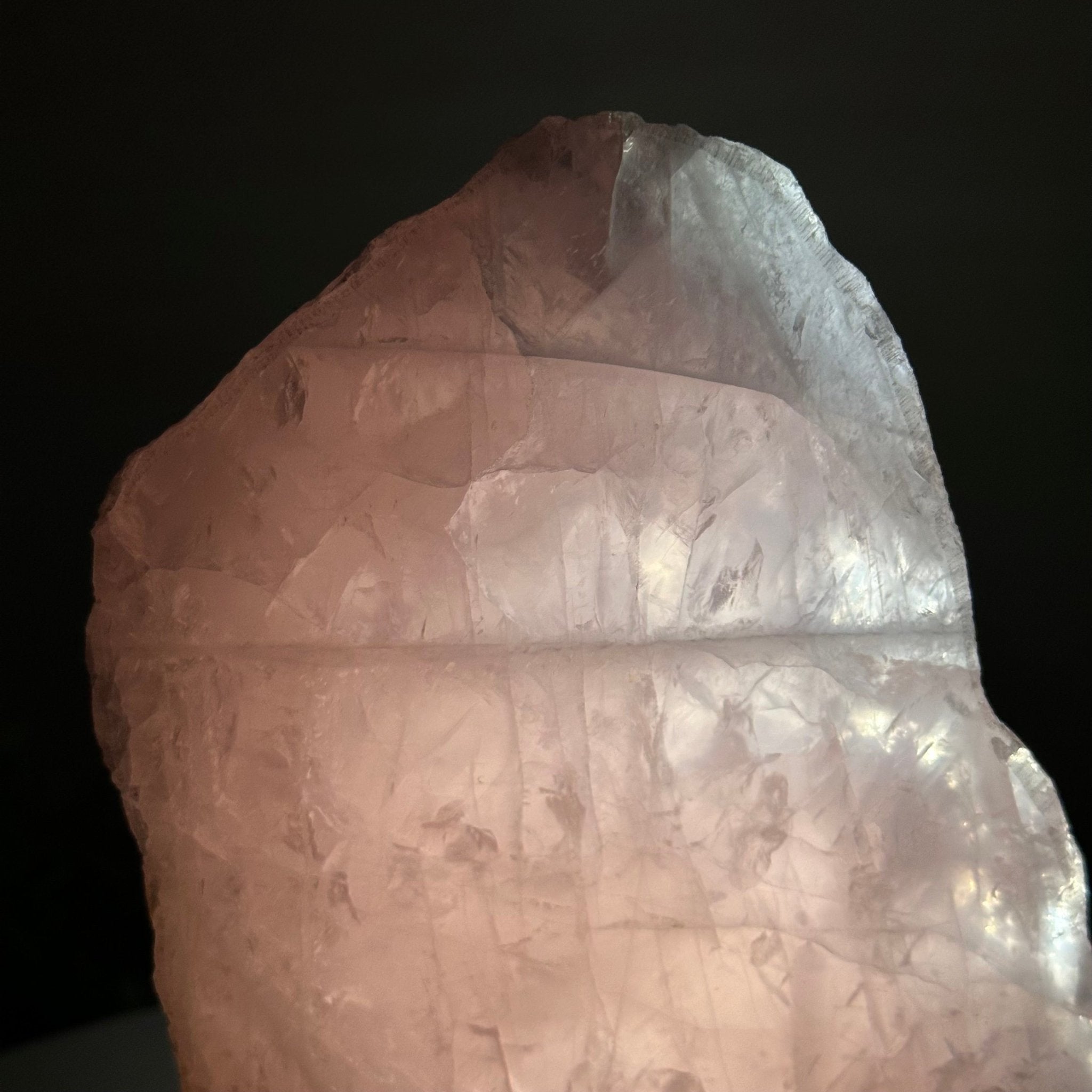 Rose Quartz Polished Slice on a Wood Base 8" Tall #6100RQ - 029 - Brazil GemsBrazil GemsRose Quartz Polished Slice on a Wood Base 8" Tall #6100RQ - 029Slices on Wood Bases6100RQ - 029