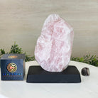 Rose Quartz Polished Slice on a Wood Base 8" Tall #6100RQ - 029 - Brazil GemsBrazil GemsRose Quartz Polished Slice on a Wood Base 8" Tall #6100RQ - 029Slices on Wood Bases6100RQ - 029