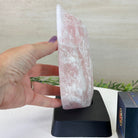 Rose Quartz Polished Slice on a Wood Base 8" Tall #6100RQ - 029 - Brazil GemsBrazil GemsRose Quartz Polished Slice on a Wood Base 8" Tall #6100RQ - 029Slices on Wood Bases6100RQ - 029