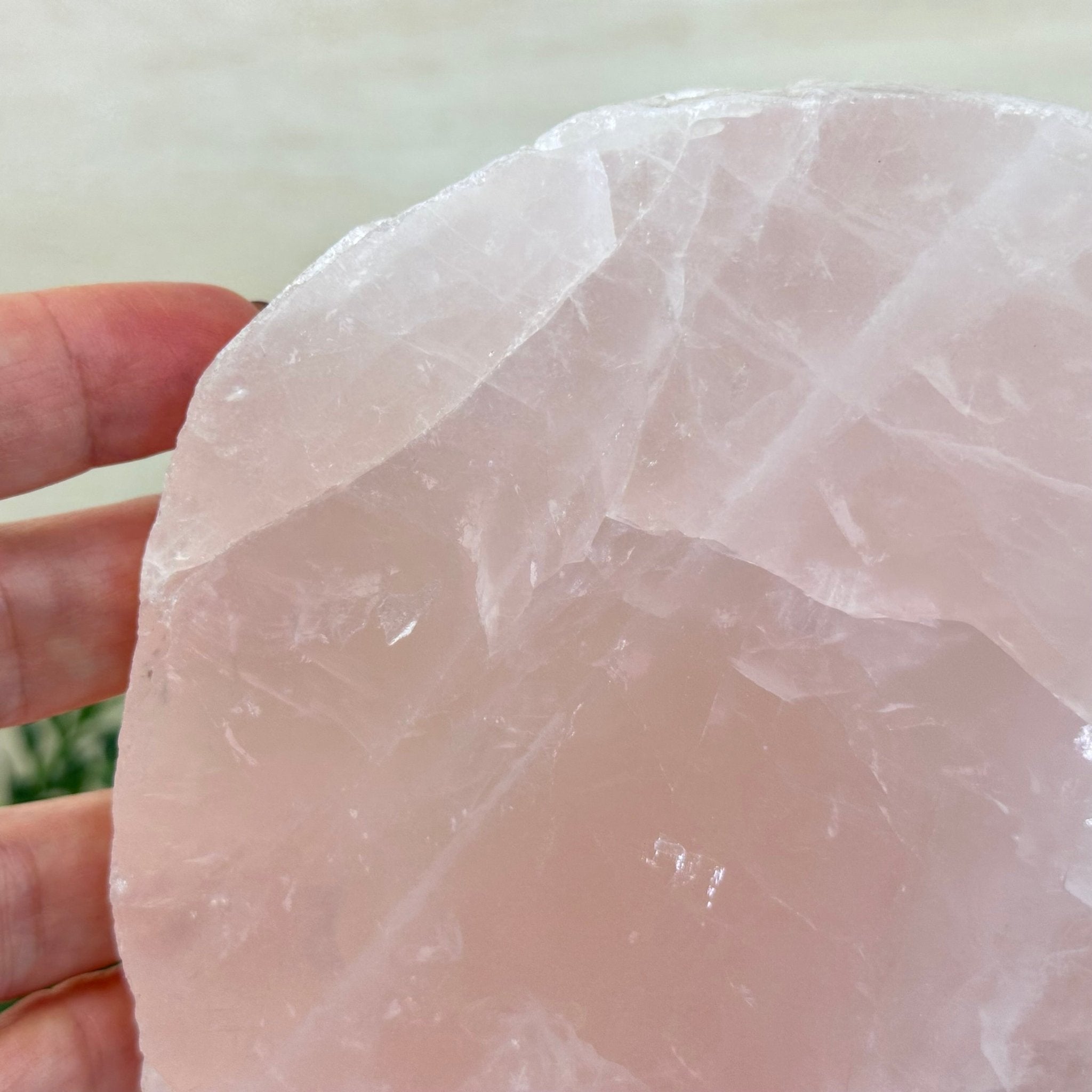 Rose Quartz Polished Slice on a Wood Base, 8" Tall #6100RQ - 031 - Brazil GemsBrazil GemsRose Quartz Polished Slice on a Wood Base, 8" Tall #6100RQ - 031Slices on Wood Bases6100RQ - 031