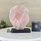 Rose Quartz Polished Slice on a Wood Base, 8" Tall #6100RQ - 031 - Brazil GemsBrazil GemsRose Quartz Polished Slice on a Wood Base, 8" Tall #6100RQ - 031Slices on Wood Bases6100RQ - 031