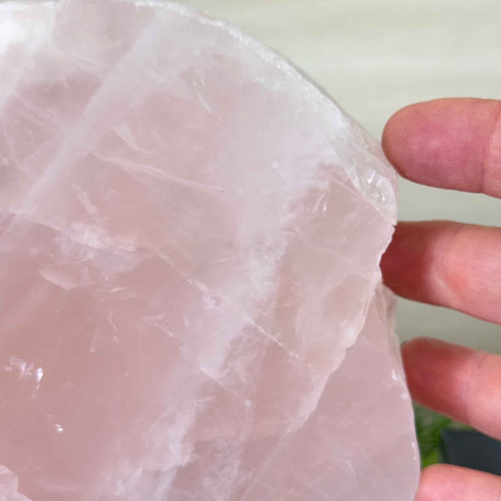 Rose Quartz Polished Slice on a Wood Base, 8" Tall #6100RQ - 031 - Brazil GemsBrazil GemsRose Quartz Polished Slice on a Wood Base, 8" Tall #6100RQ - 031Slices on Wood Bases6100RQ - 031