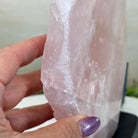 Rose Quartz Polished Slice on a Wood Base, 8" Tall #6100RQ - 031 - Brazil GemsBrazil GemsRose Quartz Polished Slice on a Wood Base, 8" Tall #6100RQ - 031Slices on Wood Bases6100RQ - 031