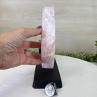 Rose Quartz Polished Slice on a Wood Base, 8" Tall #6100RQ - 036 - Brazil GemsBrazil GemsRose Quartz Polished Slice on a Wood Base, 8" Tall #6100RQ - 036Slices on Wood Bases6100RQ - 036