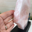 Rose Quartz Polished Slice on a Wood Base, 8" Tall #6100RQ - 036 - Brazil GemsBrazil GemsRose Quartz Polished Slice on a Wood Base, 8" Tall #6100RQ - 036Slices on Wood Bases6100RQ - 036