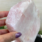 Rose Quartz Polished Slice on a Wood Base, 8" Tall #6100RQ - 036 - Brazil GemsBrazil GemsRose Quartz Polished Slice on a Wood Base, 8" Tall #6100RQ - 036Slices on Wood Bases6100RQ - 036