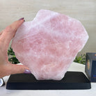 Rose Quartz Polished Slice on a Wood Base, 8" Tall #6100RQ - 036 - Brazil GemsBrazil GemsRose Quartz Polished Slice on a Wood Base, 8" Tall #6100RQ - 036Slices on Wood Bases6100RQ - 036