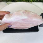 Rose Quartz Polished Slice on a Wood Base, 8" Tall #6100RQ - 036 - Brazil GemsBrazil GemsRose Quartz Polished Slice on a Wood Base, 8" Tall #6100RQ - 036Slices on Wood Bases6100RQ - 036