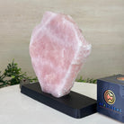 Rose Quartz Polished Slice on a Wood Base, 8" Tall #6100RQ - 036 - Brazil GemsBrazil GemsRose Quartz Polished Slice on a Wood Base, 8" Tall #6100RQ - 036Slices on Wood Bases6100RQ - 036