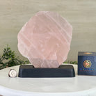 Rose Quartz Polished Slice on a Wood Base 8.25" Tall #6100RQ - 026 - Brazil GemsBrazil GemsRose Quartz Polished Slice on a Wood Base 8.25" Tall #6100RQ - 026Slices on Wood Bases6100RQ - 026