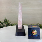 Rose Quartz Polished Slice on a Wood Base 8.25" Tall #6100RQ - 026 - Brazil GemsBrazil GemsRose Quartz Polished Slice on a Wood Base 8.25" Tall #6100RQ - 026Slices on Wood Bases6100RQ - 026