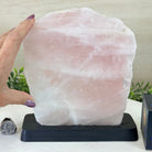 Rose Quartz Polished Slice on a Wood Base, 8.25" Tall #6100RQ - 038 - Brazil GemsBrazil GemsRose Quartz Polished Slice on a Wood Base, 8.25" Tall #6100RQ - 038Slices on Wood Bases6100RQ - 038