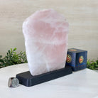 Rose Quartz Polished Slice on a Wood Base, 8.25" Tall #6100RQ - 038 - Brazil GemsBrazil GemsRose Quartz Polished Slice on a Wood Base, 8.25" Tall #6100RQ - 038Slices on Wood Bases6100RQ - 038