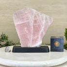 Rose Quartz Polished Slice on a Wood Base 8.5" Tall #6100RQ - 023 - Brazil GemsBrazil GemsRose Quartz Polished Slice on a Wood Base 8.5" Tall #6100RQ - 023Slices on Wood Bases6100RQ - 023