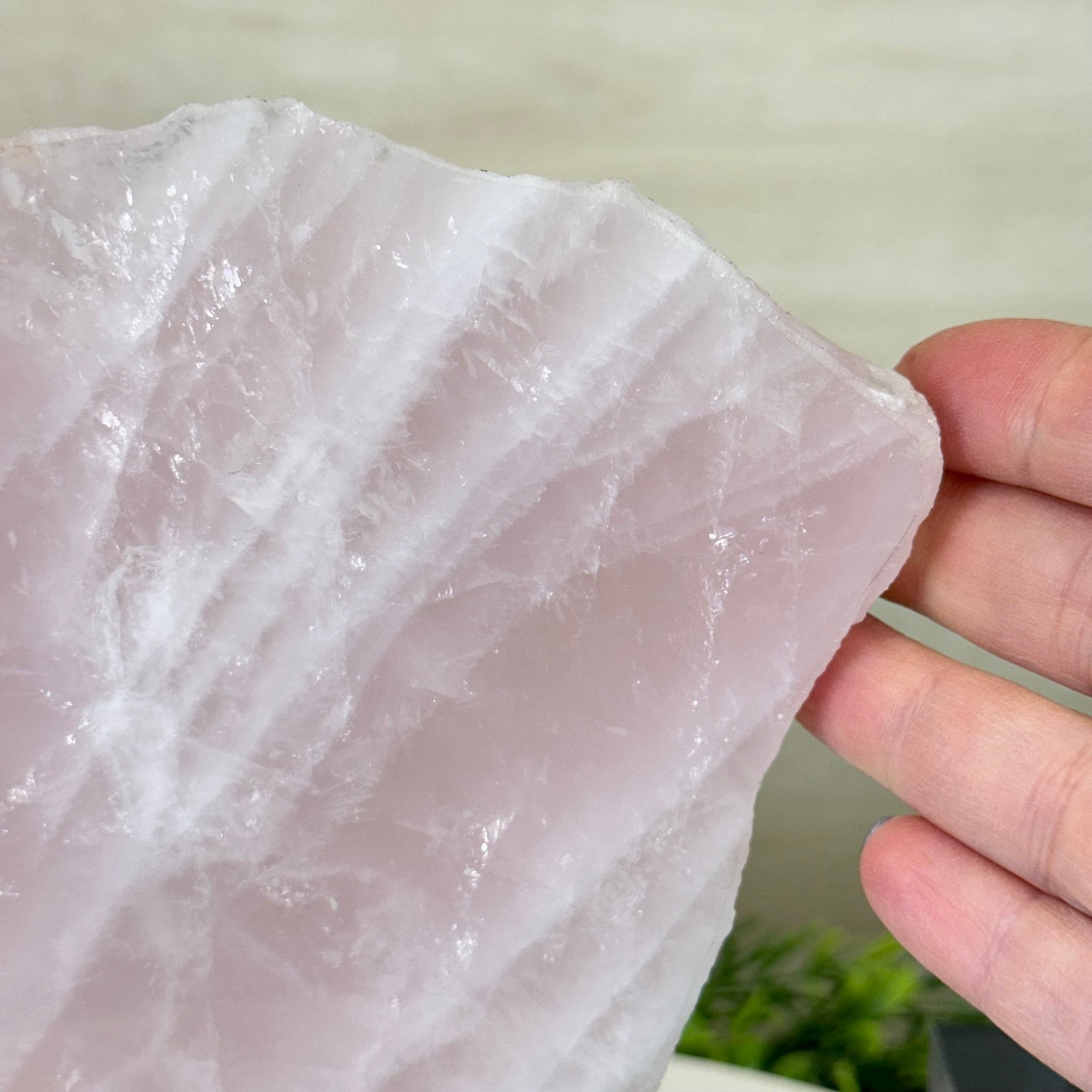 Rose Quartz Polished Slice on a Wood Base 8.5" Tall #6100RQ - 025 - Brazil GemsBrazil GemsRose Quartz Polished Slice on a Wood Base 8.5" Tall #6100RQ - 025Slices on Wood Bases6100RQ - 025