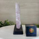 Rose Quartz Polished Slice on a Wood Base, 8.5" Tall #6100RQ - 037 - Brazil GemsBrazil GemsRose Quartz Polished Slice on a Wood Base, 8.5" Tall #6100RQ - 037Slices on Wood Bases6100RQ - 037