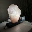 Rose Quartz Polished Slice on a Wood Base, 8.5" Tall #6100RQ - 040 - Brazil GemsBrazil GemsRose Quartz Polished Slice on a Wood Base, 8.5" Tall #6100RQ - 040Slices on Wood Bases6100RQ - 040