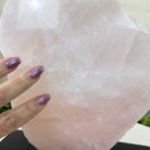 Rose Quartz Polished Slice on a Wood Base, 8.5" Tall #6100RQ - 040 - Brazil GemsBrazil GemsRose Quartz Polished Slice on a Wood Base, 8.5" Tall #6100RQ - 040Slices on Wood Bases6100RQ - 040