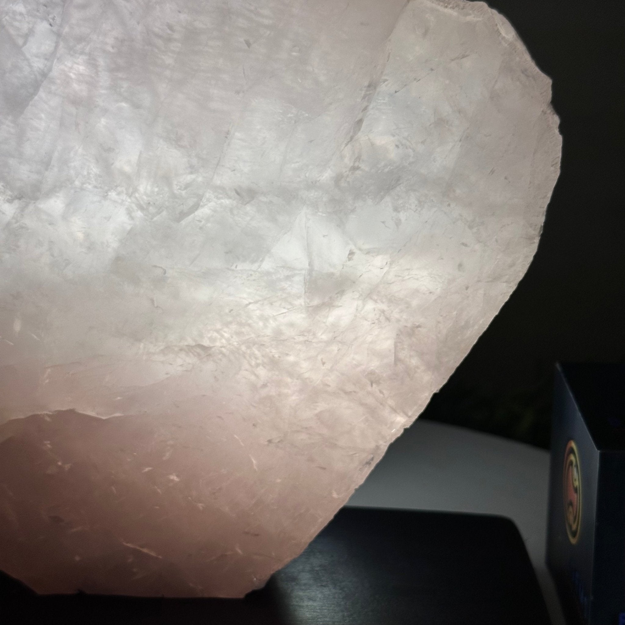 Rose Quartz Polished Slice on a Wood Base, 8.5" Tall #6100RQ - 040 - Brazil GemsBrazil GemsRose Quartz Polished Slice on a Wood Base, 8.5" Tall #6100RQ - 040Slices on Wood Bases6100RQ - 040