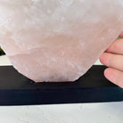 Rose Quartz Polished Slice on a Wood Base, 8.5" Tall #6100RQ - 040 - Brazil GemsBrazil GemsRose Quartz Polished Slice on a Wood Base, 8.5" Tall #6100RQ - 040Slices on Wood Bases6100RQ - 040