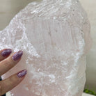 Rose Quartz Polished Slice on a Wood Base, 8.5" Tall #6100RQ - 040 - Brazil GemsBrazil GemsRose Quartz Polished Slice on a Wood Base, 8.5" Tall #6100RQ - 040Slices on Wood Bases6100RQ - 040