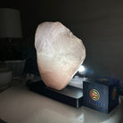 Rose Quartz Polished Slice on a Wood Base, 8.5" Tall #6100RQ - 040 - Brazil GemsBrazil GemsRose Quartz Polished Slice on a Wood Base, 8.5" Tall #6100RQ - 040Slices on Wood Bases6100RQ - 040