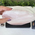 Rose Quartz Polished Slice on a Wood Base, 8.5" Tall #6100RQ - 040 - Brazil GemsBrazil GemsRose Quartz Polished Slice on a Wood Base, 8.5" Tall #6100RQ - 040Slices on Wood Bases6100RQ - 040