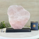 Rose Quartz Polished Slice on a Wood Base, 8.5" Tall #6100RQ - 040 - Brazil GemsBrazil GemsRose Quartz Polished Slice on a Wood Base, 8.5" Tall #6100RQ - 040Slices on Wood Bases6100RQ - 040