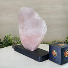 Rose Quartz Polished Slice on a Wood Base, 8.5" Tall #6100RQ - 040 - Brazil GemsBrazil GemsRose Quartz Polished Slice on a Wood Base, 8.5" Tall #6100RQ - 040Slices on Wood Bases6100RQ - 040