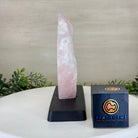 Rose Quartz Polished Slice on a Wood Base, 8.5" Tall #6100RQ - 040 - Brazil GemsBrazil GemsRose Quartz Polished Slice on a Wood Base, 8.5" Tall #6100RQ - 040Slices on Wood Bases6100RQ - 040