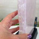 Rose Quartz Polished Slice on a Wood Base, 8.5" Tall #6100RQ - 043 - Brazil GemsBrazil GemsRose Quartz Polished Slice on a Wood Base, 8.5" Tall #6100RQ - 043Slices on Wood Bases6100RQ - 043