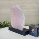 Rose Quartz Polished Slice on a Wood Base, 8.5" Tall #6100RQ - 043 - Brazil GemsBrazil GemsRose Quartz Polished Slice on a Wood Base, 8.5" Tall #6100RQ - 043Slices on Wood Bases6100RQ - 043