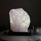 Rose Quartz Polished Slice on a Wood Base, 8.5" Tall #6100RQ - 043 - Brazil GemsBrazil GemsRose Quartz Polished Slice on a Wood Base, 8.5" Tall #6100RQ - 043Slices on Wood Bases6100RQ - 043