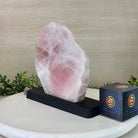 Rose Quartz Polished Slice on a Wood Base, 8.5" Tall #6100RQ - 045 - Brazil GemsBrazil GemsRose Quartz Polished Slice on a Wood Base, 8.5" Tall #6100RQ - 045Slices on Wood Bases6100RQ - 045