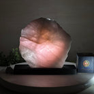 Rose Quartz Polished Slice on a Wood Base, 8.5" Tall #6100RQ - 045 - Brazil GemsBrazil GemsRose Quartz Polished Slice on a Wood Base, 8.5" Tall #6100RQ - 045Slices on Wood Bases6100RQ - 045