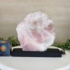 Rose Quartz Polished Slice on a Wood Base, 8.5" Tall #6100RQ - 045 - Brazil GemsBrazil GemsRose Quartz Polished Slice on a Wood Base, 8.5" Tall #6100RQ - 045Slices on Wood Bases6100RQ - 045