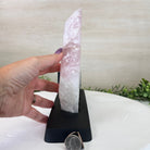 Rose Quartz Polished Slice on a Wood Base, 8.5" Tall #6100RQ - 045 - Brazil GemsBrazil GemsRose Quartz Polished Slice on a Wood Base, 8.5" Tall #6100RQ - 045Slices on Wood Bases6100RQ - 045