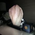 Rose Quartz Polished Slice on a Wood Base, 9" Tall #6100RQ - 034 - Brazil GemsBrazil GemsRose Quartz Polished Slice on a Wood Base, 9" Tall #6100RQ - 034Slices on Wood Bases6100RQ - 034