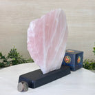 Rose Quartz Polished Slice on a Wood Base, 9" Tall #6100RQ - 034 - Brazil GemsBrazil GemsRose Quartz Polished Slice on a Wood Base, 9" Tall #6100RQ - 034Slices on Wood Bases6100RQ - 034