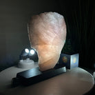 Rose Quartz Polished Slice on a Wood Base, 9.25" Tall #6100RQ - 035 - Brazil GemsBrazil GemsRose Quartz Polished Slice on a Wood Base, 9.25" Tall #6100RQ - 035Slices on Wood Bases6100RQ - 035