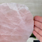 Rose Quartz Polished Slice on a Wood Base, 9.25" Tall #6100RQ - 035 - Brazil GemsBrazil GemsRose Quartz Polished Slice on a Wood Base, 9.25" Tall #6100RQ - 035Slices on Wood Bases6100RQ - 035