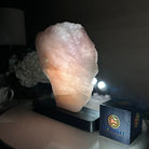 Rose Quartz Polished Slice on a Wood Base, 9.25" Tall #6100RQ - 035 - Brazil GemsBrazil GemsRose Quartz Polished Slice on a Wood Base, 9.25" Tall #6100RQ - 035Slices on Wood Bases6100RQ - 035