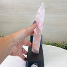 Rose Quartz Polished Slice on a Wood Base, 9.25" Tall #6100RQ - 035 - Brazil GemsBrazil GemsRose Quartz Polished Slice on a Wood Base, 9.25" Tall #6100RQ - 035Slices on Wood Bases6100RQ - 035