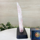 Rose Quartz Polished Slice on a Wood Base, 9.25" Tall #6100RQ - 035 - Brazil GemsBrazil GemsRose Quartz Polished Slice on a Wood Base, 9.25" Tall #6100RQ - 035Slices on Wood Bases6100RQ - 035