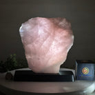 Rose Quartz Polished Slice on a Wood Base, 9.25" Tall #6100RQ - 041 - Brazil GemsBrazil GemsRose Quartz Polished Slice on a Wood Base, 9.25" Tall #6100RQ - 041Slices on Wood Bases6100RQ - 041